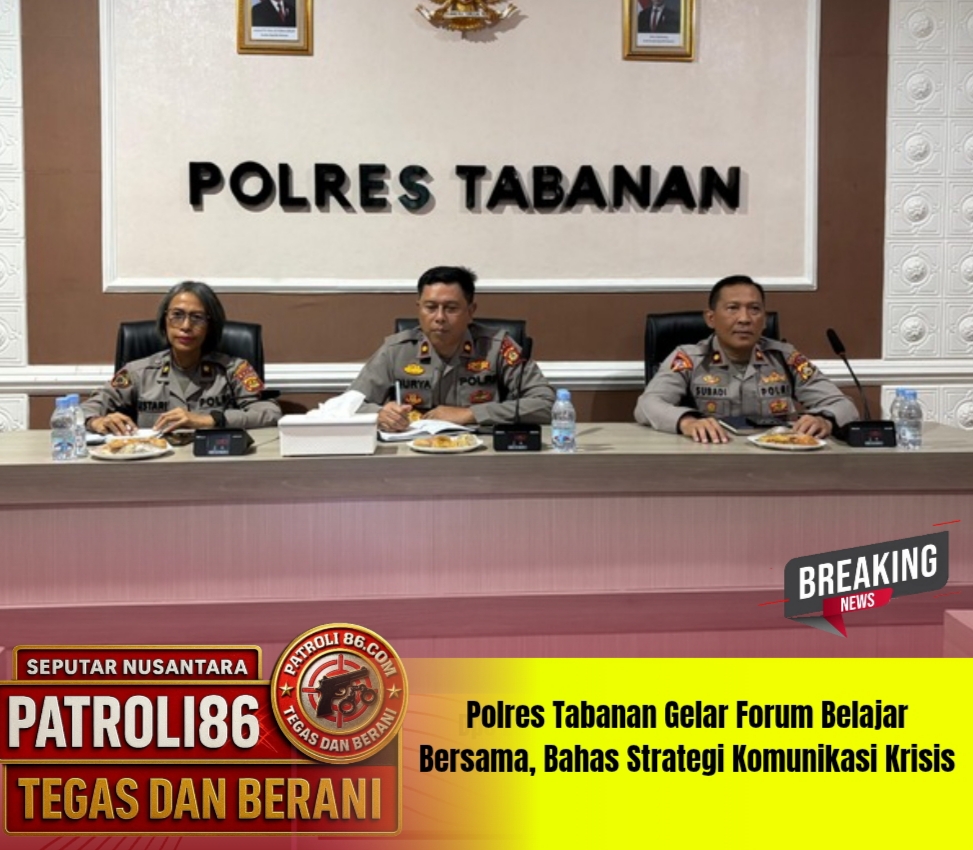 Polres Tabanan Gelar Forum Belajar Bersama, Bahas Strategi Komunikasi Krisis
