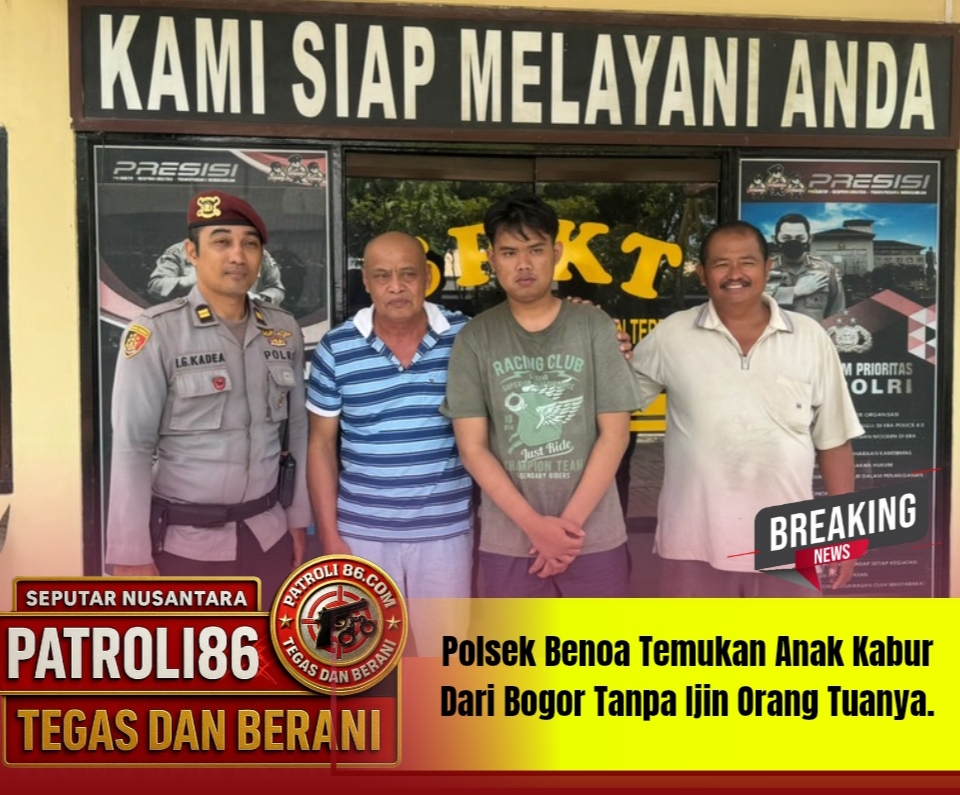 Polsek Benoa Temukan Anak Kabur Dari Bogor Tanpa Ijin Orang Tuanya.
