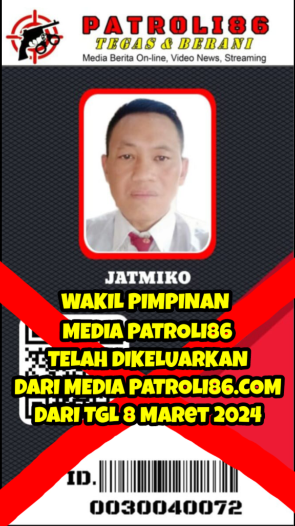 WAKIL PIMPINAN REDAKSI TELAH DIKELUARKAN PADA TANGGAL 8 MARET 2024